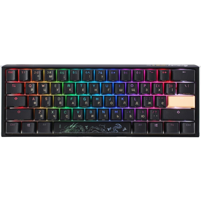 Клавіатура Ducky One 3 Mini Cherry MX Brown RGB USB Black (DKON2161ST-BUAPXCLAWSC1) UA