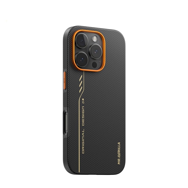 Чохол Blueo Fully Wrapped Aramid Fiber Case for iPhone 16 Pro Orange/Black