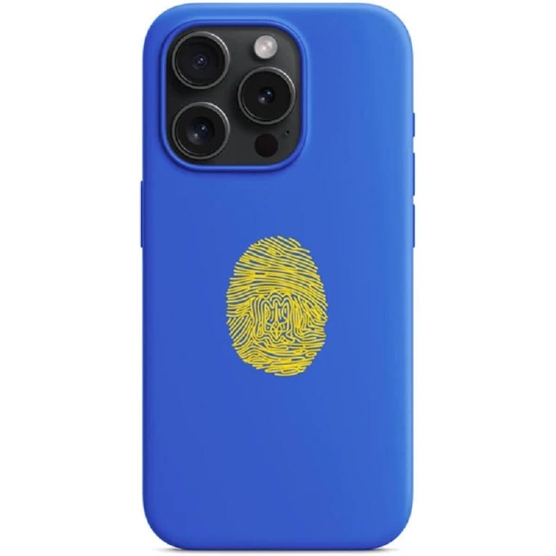 Чохол Pump Silicone Minimalistic Case with MagSafe for iPhone 15 Pro Finger Herb Blue