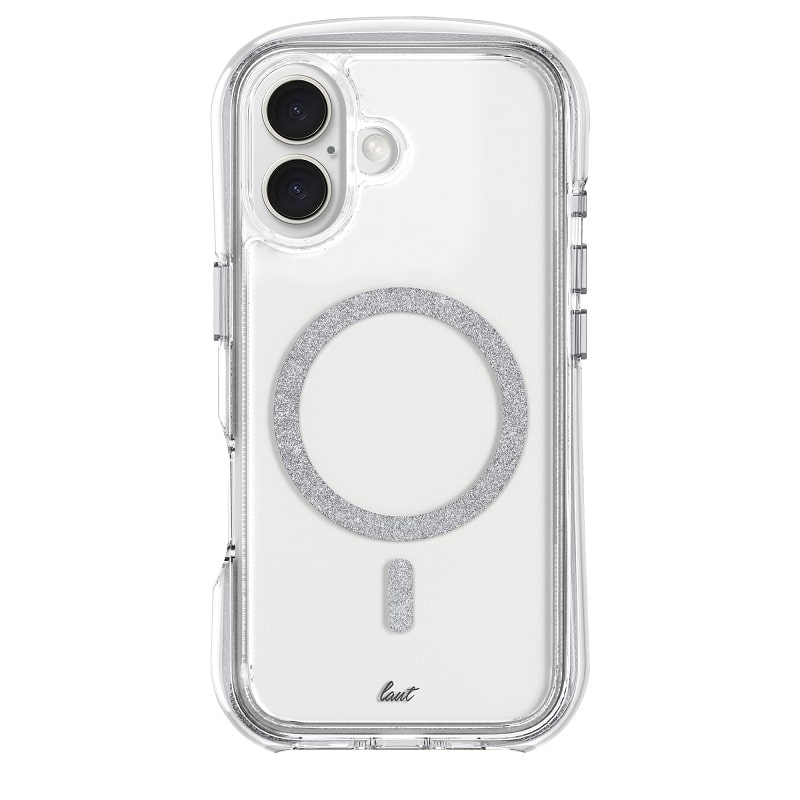 Чохол-накладка LAUT AERO SPARKLE with MagSafe for iPhone 16 Crystal Silver (L_IP24A_AS_SL)