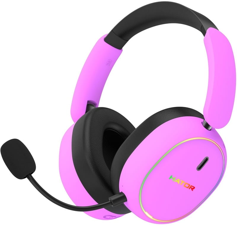 Навушники HATOR PHOENIX 2 Hi-Res (ESH42) wireless cyber violet, SyncHUB connection