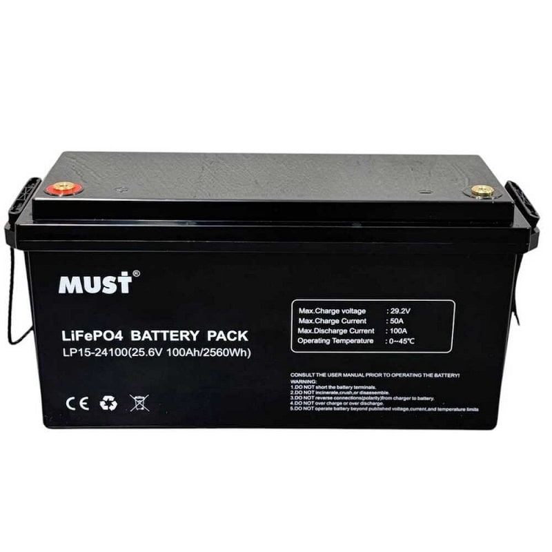 Акумулятор MUST LiFePO4 LP1500-24100 24V 100Ah
