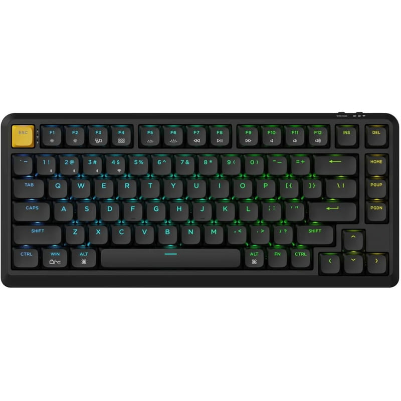 Клавіатура Keychron J1 82Key, K pro Red, WL/BT/USB-A, QMK, Hot-swap, EN/UKR, RGB, Black (J1-H1-UA)