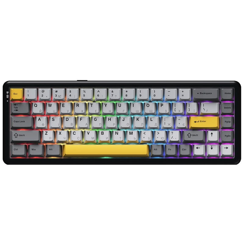 Клавіатура Ajazz AK680 MAX Magnetic switches Black Gray Yellow (AK680-M-BGY-AW)