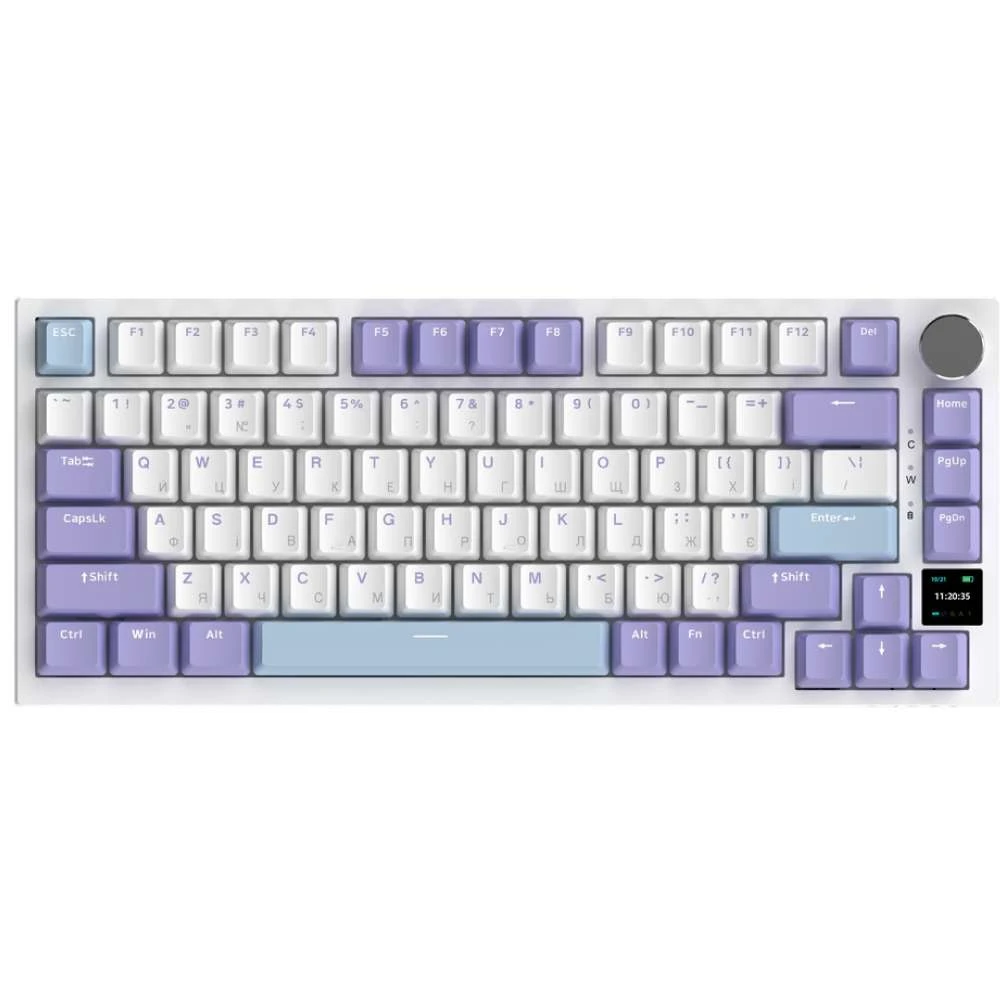 Клавіатура Ajazz AK820 PRO 75% Flying Fish Switch White RGB (AK820PRO-FF-PWB)