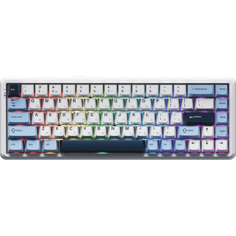 Клавіатура Ajazz AK680 MAX (8+8K) Magnetic Switch-Blue-White-Dark Blue Keycaps (AK680-M-BWD-A)