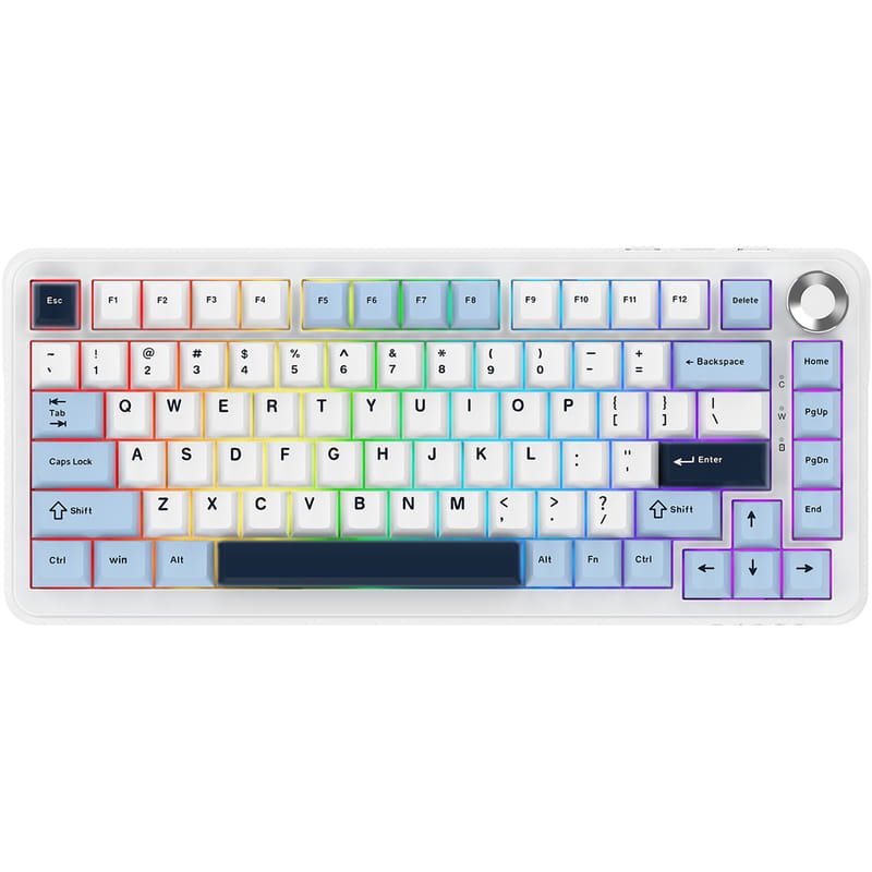 Клавіатура Ajazz AK820 MAX PLUS -Daydream Switch-Blue-White-Dark Blue-3 model-with screen (AK820MAX-DD-BWD)