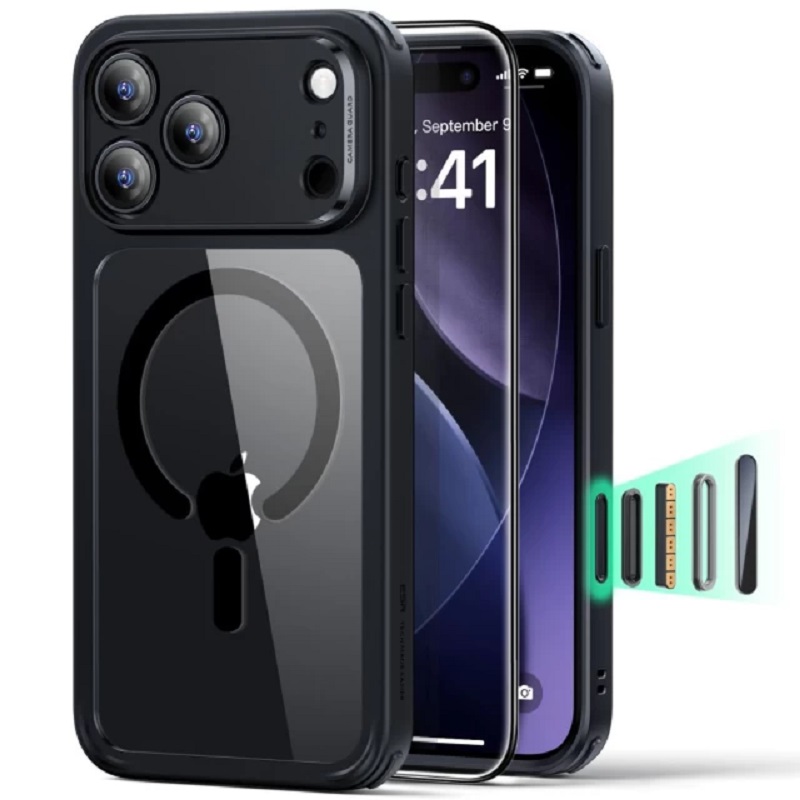 Чохол + скло ESR для iPhone 17 Pro - Classic Hybrid MagSafe + Glass, Clear/ Black (289082)